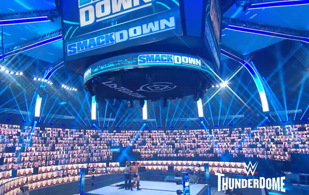 WWE creates the WWE ThunderDome in Orlando to provide fans with an interactive virtual experience for WWE fans.