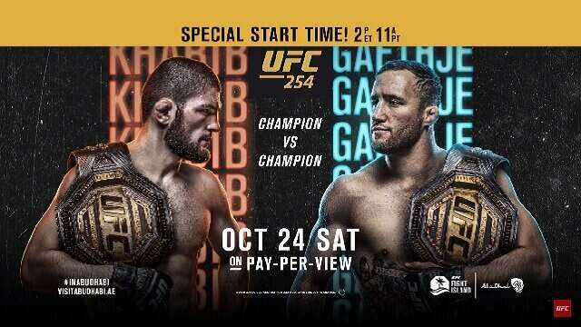 Watch UFC 254: Khabib vs. Gaethje 10/24/2020 PPV Full Show Online Free
