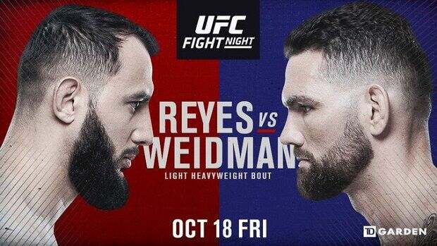 Watch UFC Fight Night: Reyes vs. Weidman 10/18/2019 Full Show Online Free