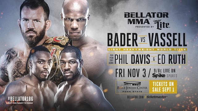 Watch Bellator 186: Bader vs. Vassell 11/3/2017 Full Show Online Free