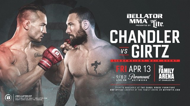 Watch Bellator 197: Chandler vs. Girtz 4/13/2018 Full Show Online Free