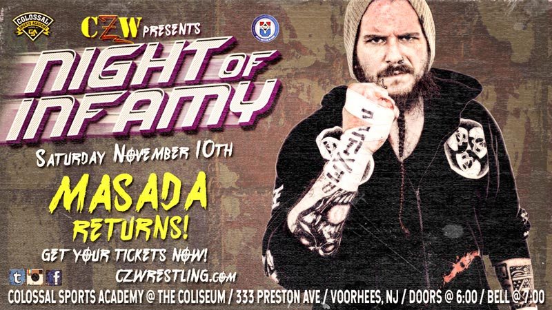 Watch CZW Night of Infamy 11/10/2018 Full Show Online Free