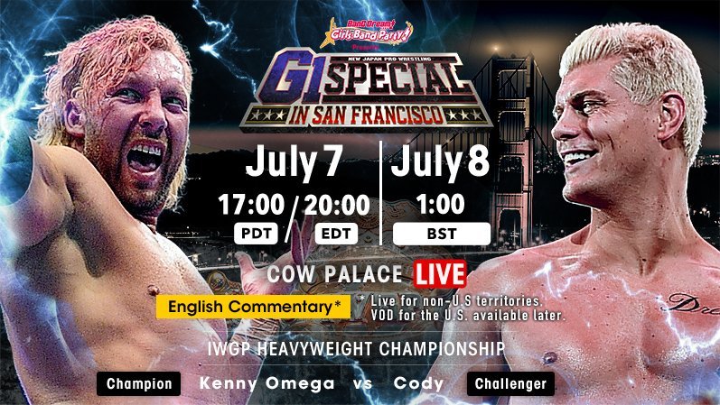 Watch NJPW G1 Special in San Francisco 7/7/2018 Full Show Online Free
