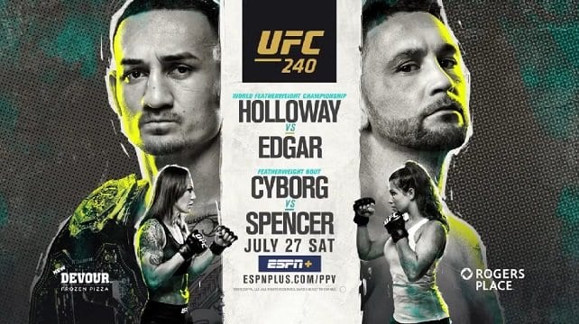 Watch UFC 240: Holloway vs. Edgar 7/27/2019 PPV Full Show Online Free