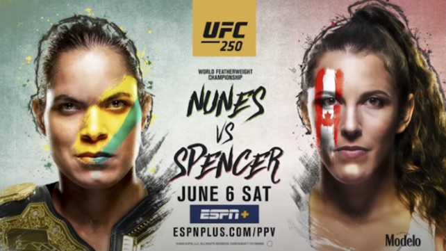 Watch UFC 250: Nunes vs. Spencer 6/6/2020 PPV Full Show Online Free