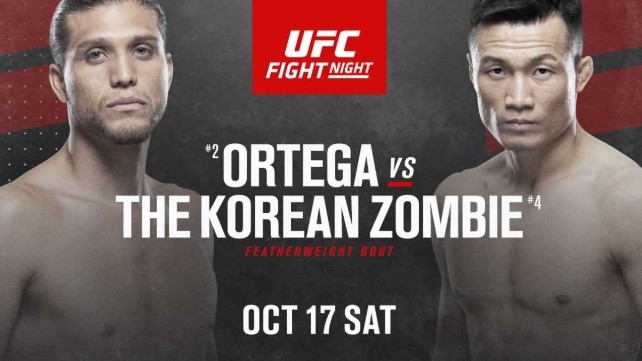 Watch UFC Fight Night 180: Ortega vs. Korean Zombie 10/17/2020 Full Show Online Free