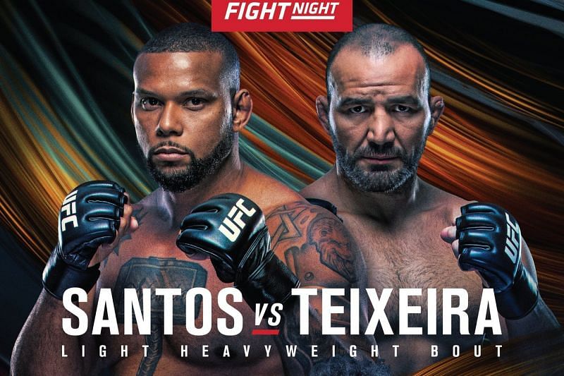 Watch UFC Fight Night 182: Santos vs. Teixeira 11/7/2020 Full Show Online Free