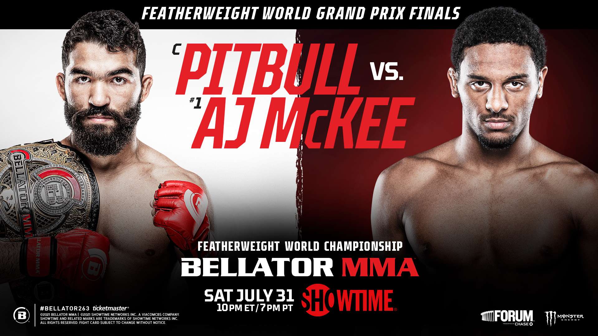 Watch Bellator 263: Pitbull vs. McKee 7/31/2021 Full Show Online Free