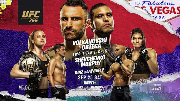 Watch UFC 266: Volkanovski vs. Ortega 9/25/21 Full Show Online Free