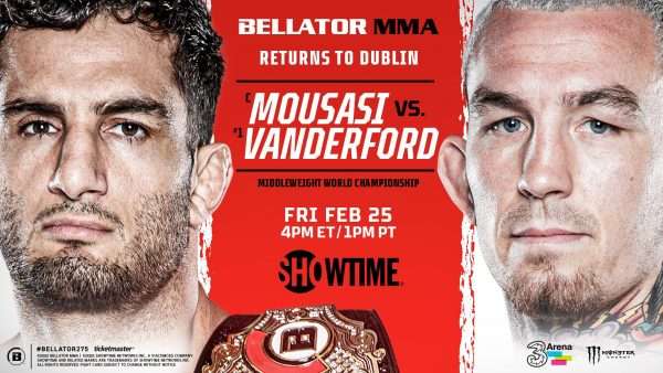 Watch Bellator 275: Mousasi vs. Vanderford 2/25/2022 Full Show Online Free