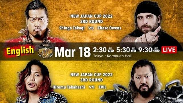Watch NJPW New Japan Cup 2022 Tag 11 3/18/2022 Full Show Online Free