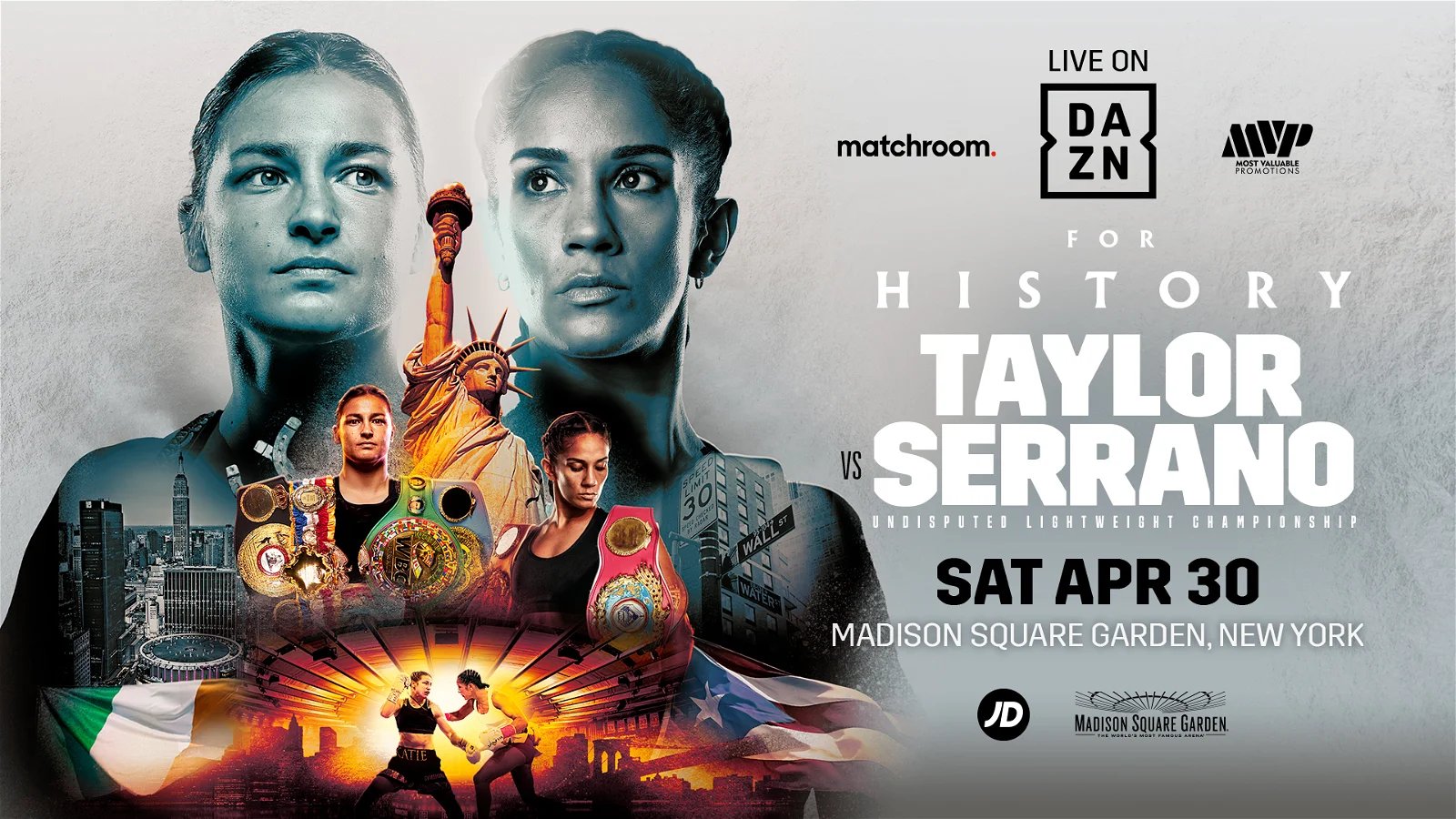 Watch Boxing: Katie Taylor vs. Amanda Serrano 4/30/2022 Full Show Online Free