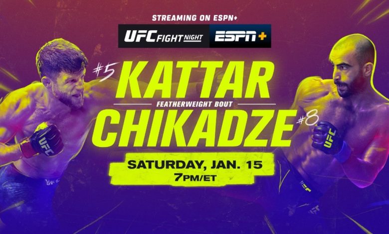 UFCVegas46: Kattar vs Chikadze Full Fight Replay Full Show Online Free