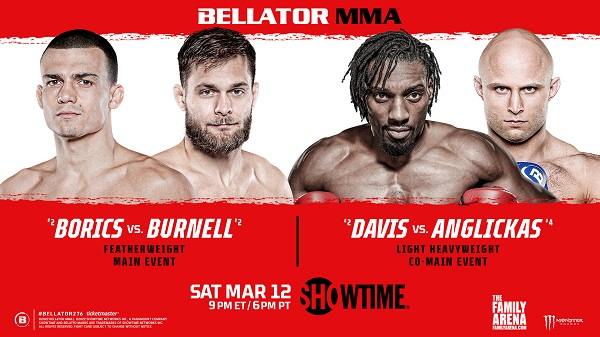 Watch Bellator 276 Borics vs Burnell 3/12/2022 Full Show Online Free