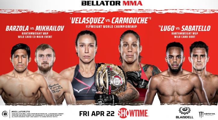 Watch Bellator 278: Velasquez vs. Carmouche 4/22/2022 Full Show Online Free