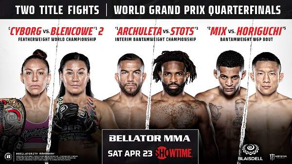 Watch Bellator 279: Cyborg vs. Blencowe 2 4/23/2022 Full Show Online Free