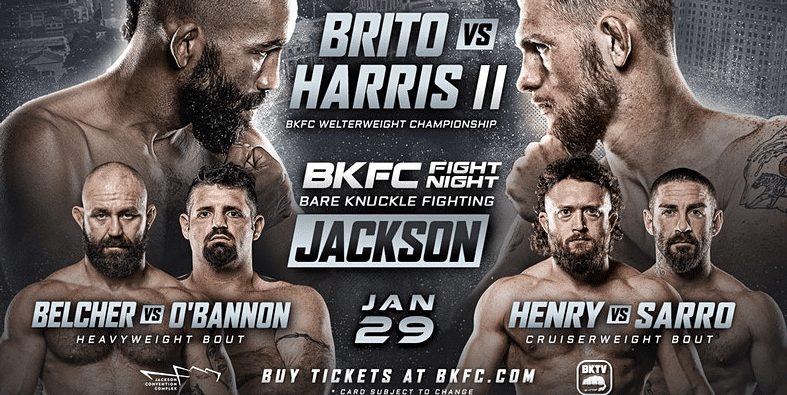 Watch BKFC Fight Night Jackson: Brito vs Harris 2 II 2022 1/29/2022 Full Show Online Free