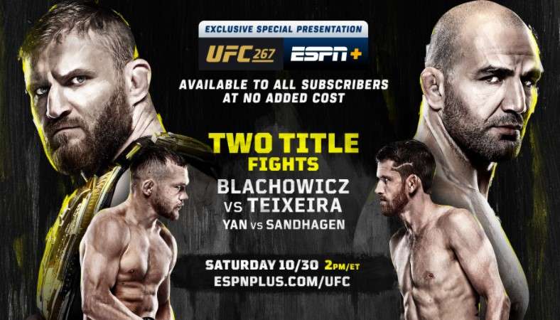 Watch UFC 267: Blachowicz vs. Teixeira PPV 10/30/21 Full Show Online Full Show Online Free