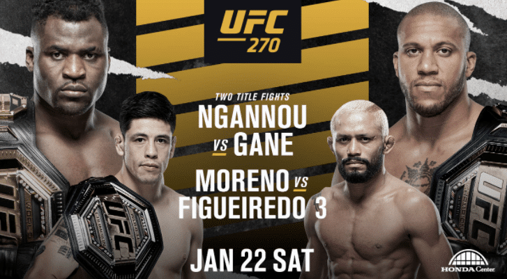 Watch UFC 270: Ngannou vs. Gane 1/22/2022 Full Show Online Free