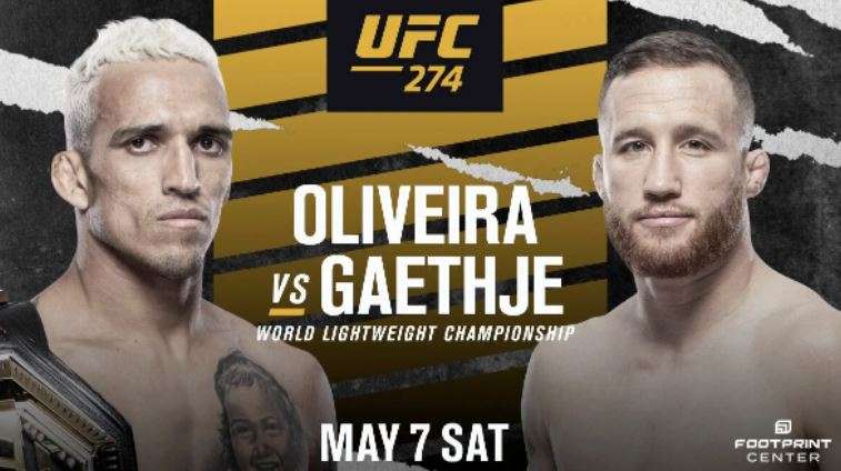 Watch UFC 274: Oliveira vs. Gaethje 5/7/2022 Full Show Online Free