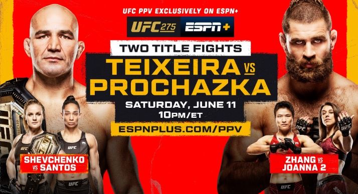 Watch UFC 275: Teixeira vs. Prochazka 6/11/2022 Full Show Online Free