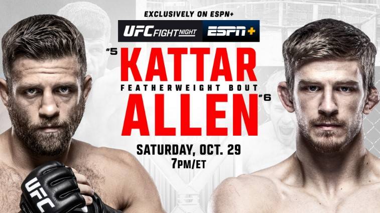 Watch UFC Fight Night: Kattar vs. Allen 10/29/2022 Full Show Online Free