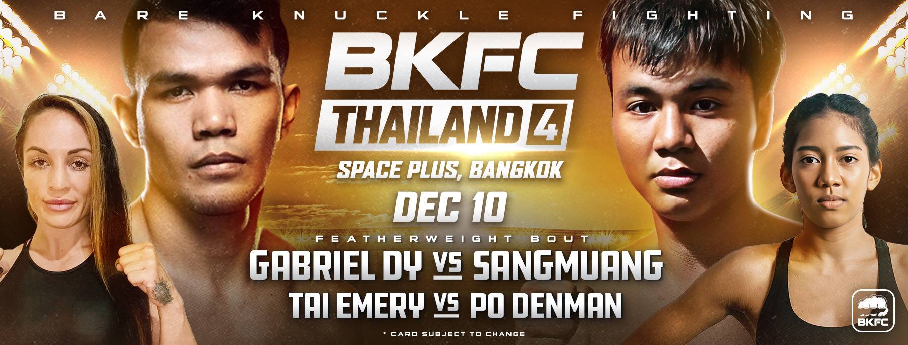 Watch BKFC Thailand 4 2022 12/10/2022 Full Show Online Free