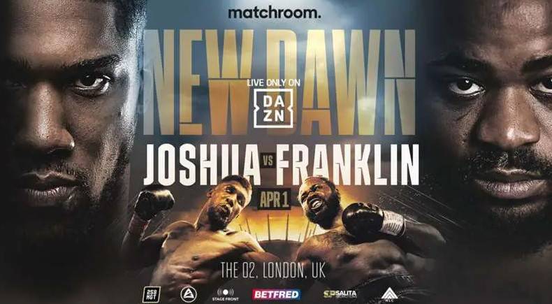 Watch Anthony Joshua vs. Jermaine Franklin 4/1/23 Full Show Online Free