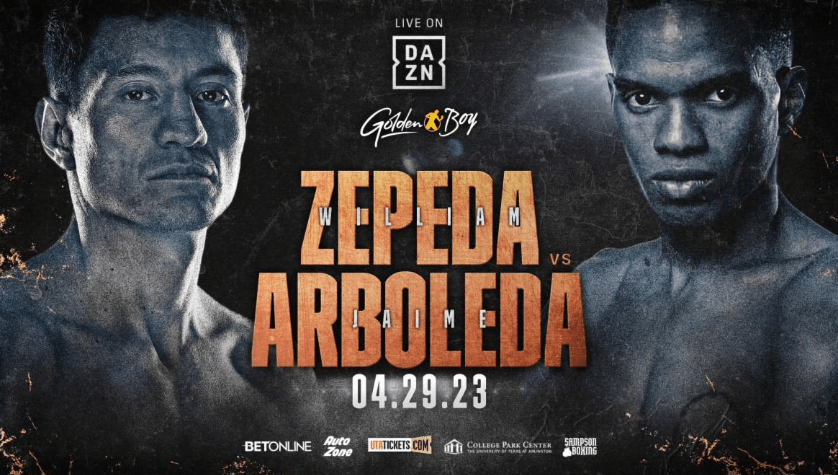 Watch William Zepeda vs. Jaime Arboleda 4/29/23 Full Show Online Free