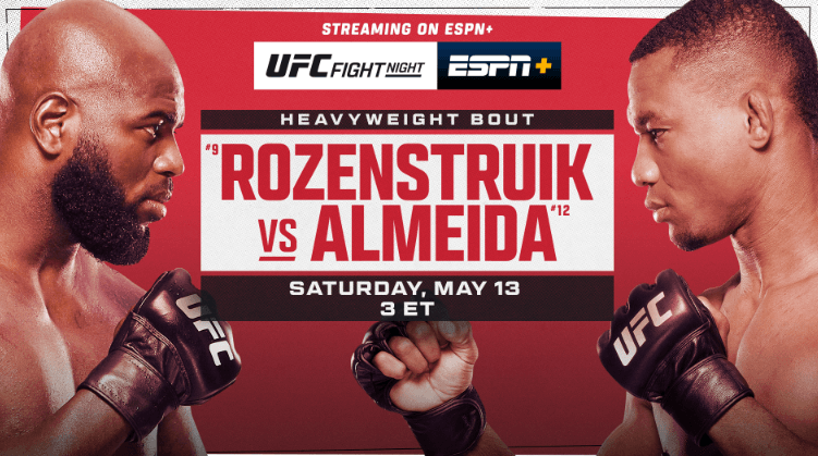 Watch UFC Fight Night: Rozenstruik vs. Almeida 5/13/23 Full Show Online Free