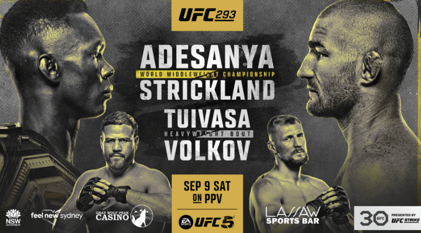 UFC 293 – Israel Adesanya vs. Sean Strickland – Sep 9, 2023 Full Show Online Free