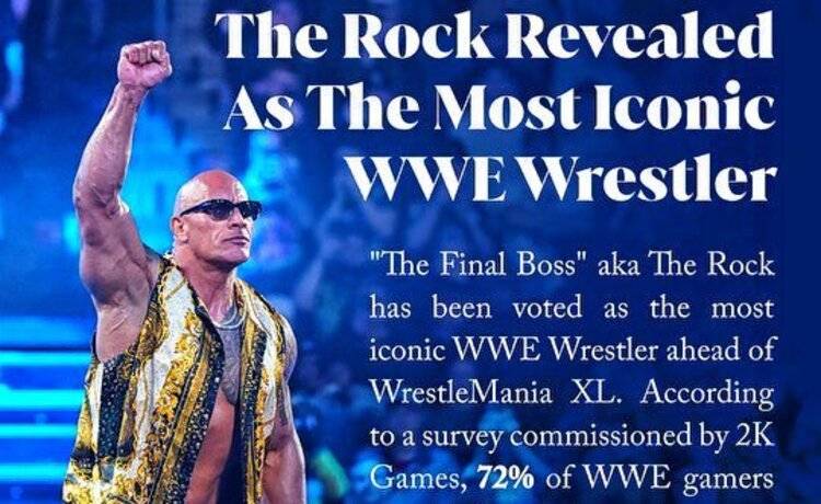 The Rock shares his reaction to being named the “Most Iconic WWE Wrestler Ever”
