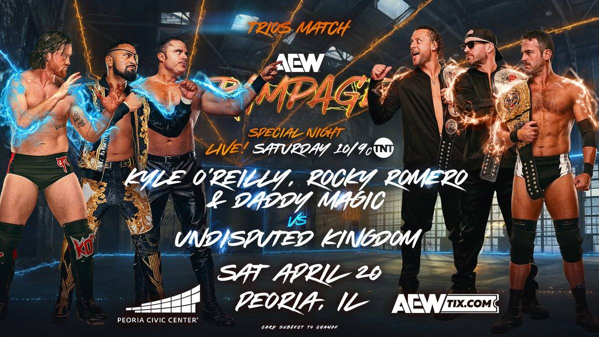 Get ready for an exciting Trios Match on April 20th with AEW!