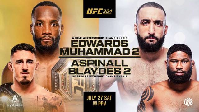 Watch UFC 304: Edwards vs. Muhammad 2 II 2024 7/27/24 Full Show Online Free