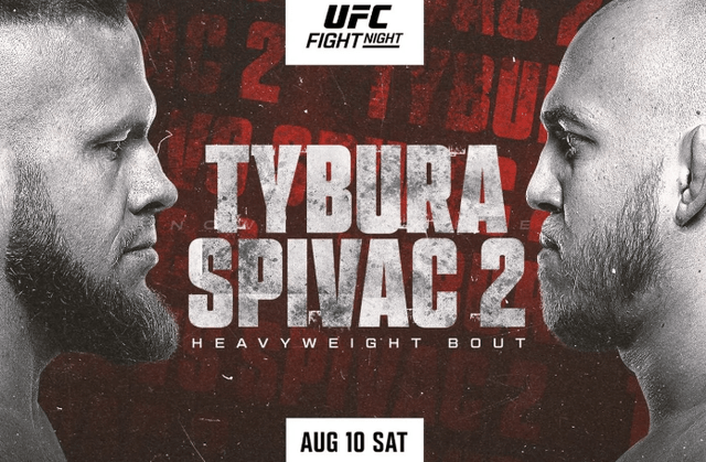 Watch UFC Fight Night: Tybura vs. Spivac 2 8/10/24 Full Show Online Free