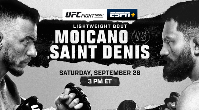 Watch UFC Fight Night: Moicano vs. Saint Denis 9/28/24 Full Show Online Free