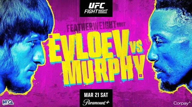 Watch UFC Fight Night: Evloev vs. Murphy 3/21/26 Full Show Online Free